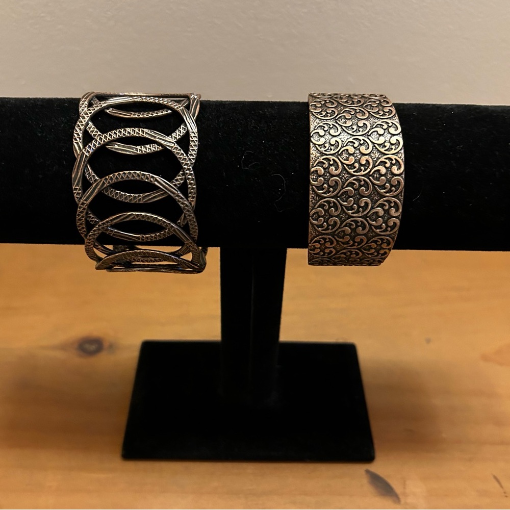 Two Copper Paparazzi bracelet cuffs
